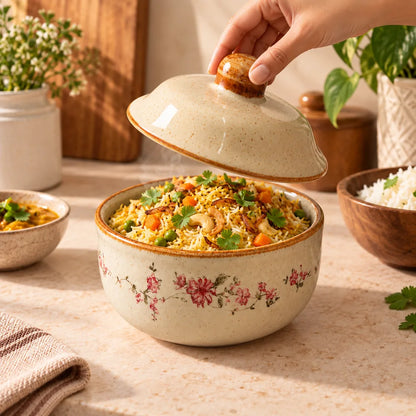 Sutang Blossom Lidded Ceramic Bowl (400 ml) — view 2