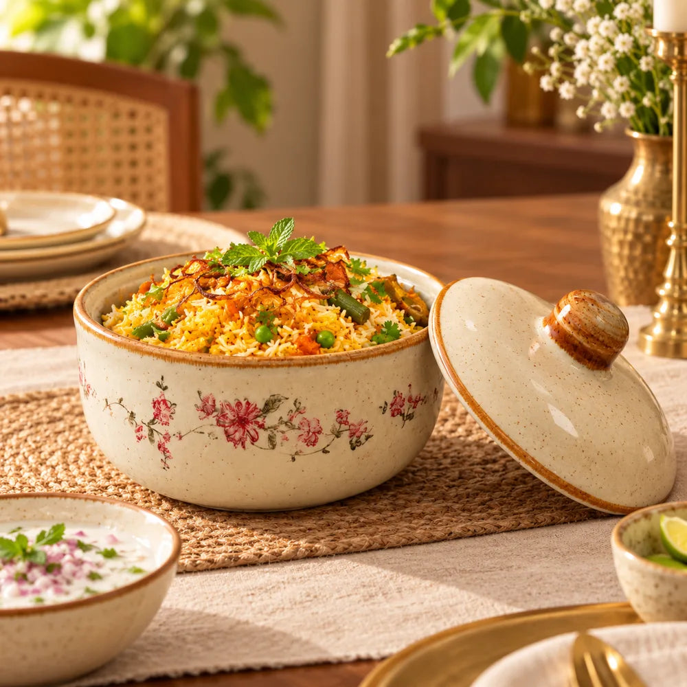 Sutang Blossom Lidded Ceramic Bowl (400 ml) — view 3