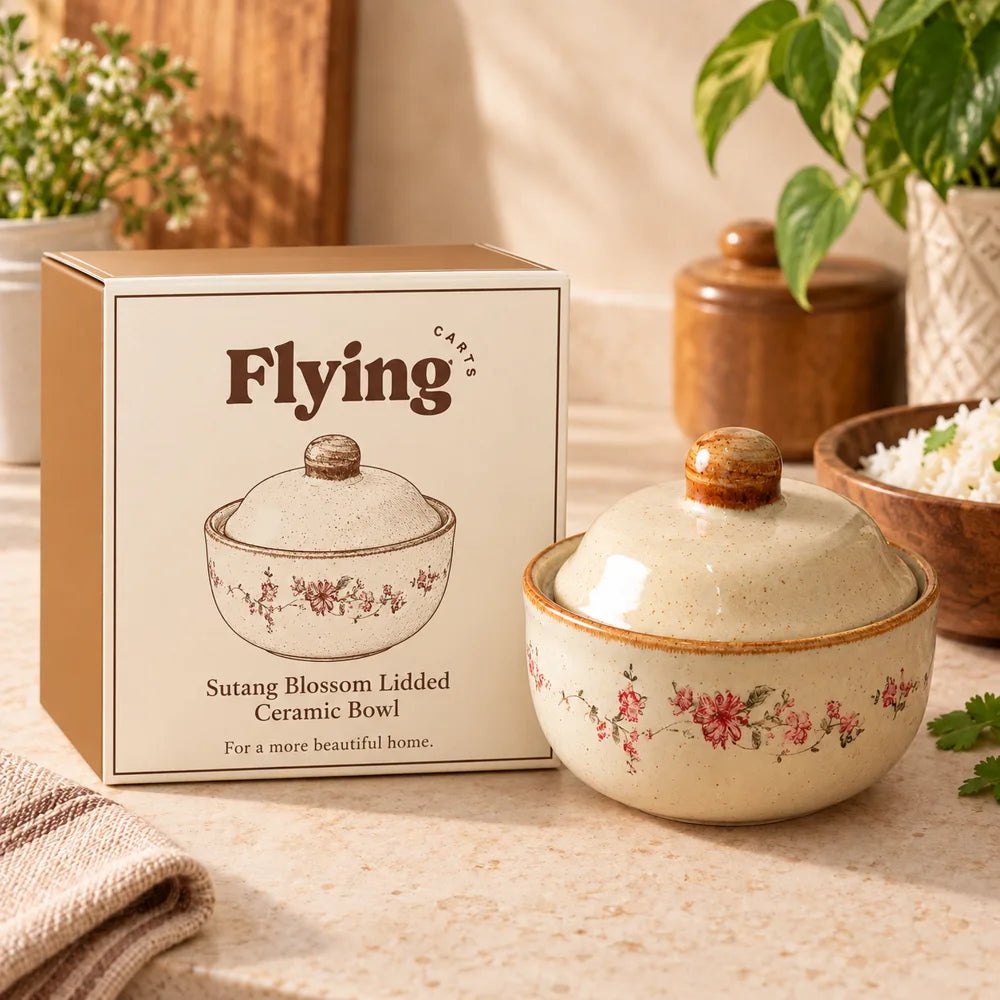Sutang Blossom Lidded Ceramic Bowl (400 ml) — view 6