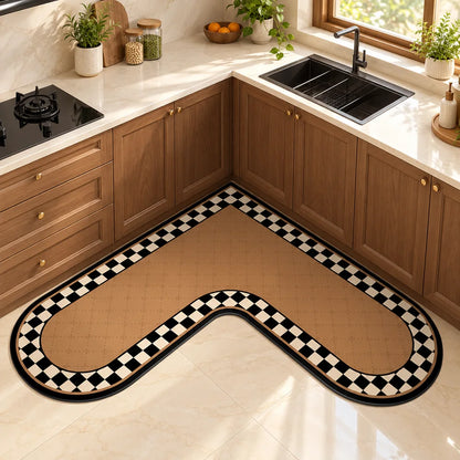 Heritage L Mat Camel Border (90 × 90 × 45 cm) — view 1