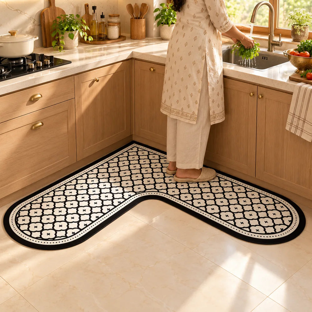 Maison L Mat Diamond Lattice (120 × 120 cm) — view 2