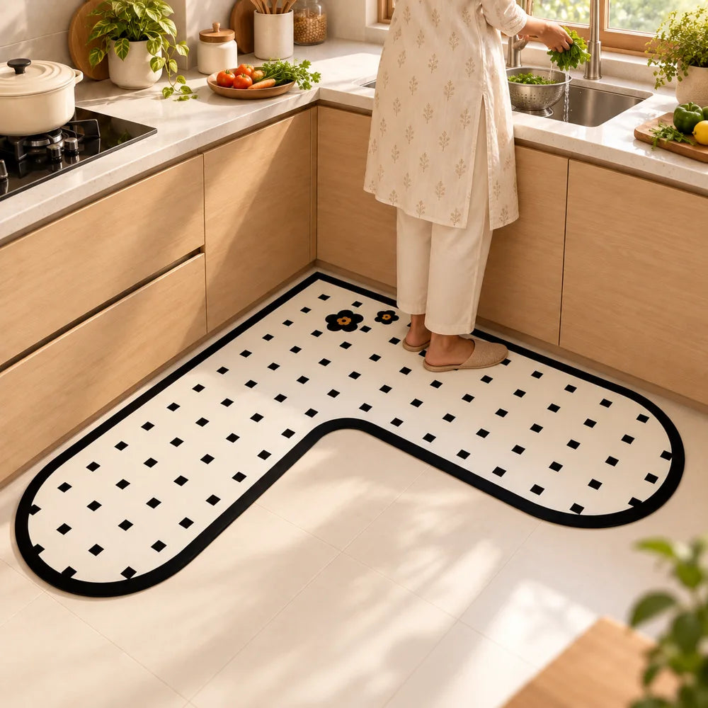 Maison L Mat Corner Blossom (120 × 120 cm) — view 2
