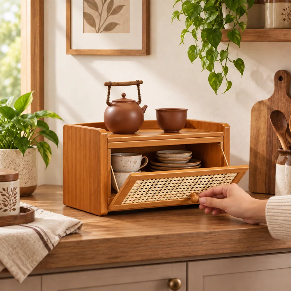 Woven front Flip door Cup Cabinet (30 cm) — view 2