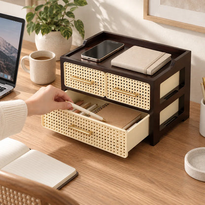 Woven Drawer Organiser Twin Top Drawers — view 2