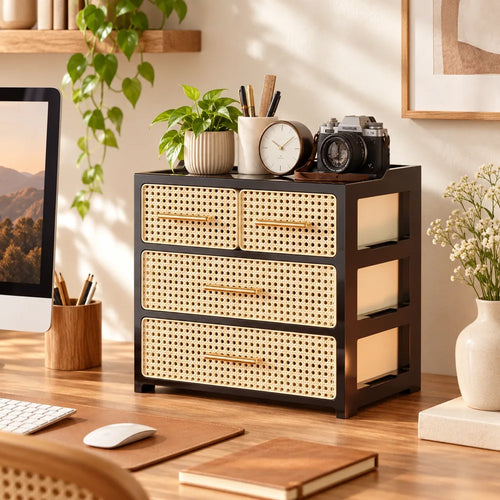 Woven Drawer Organiser Three-Tier Mixed Drawers — view 1