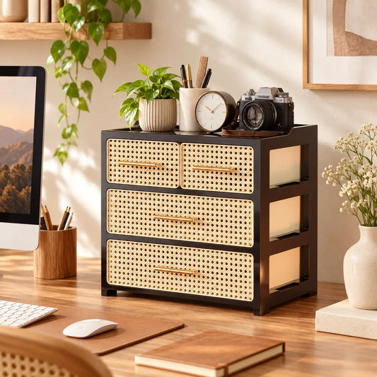 Woven Drawer Organiser Three-Tier Mixed Drawers — view 1