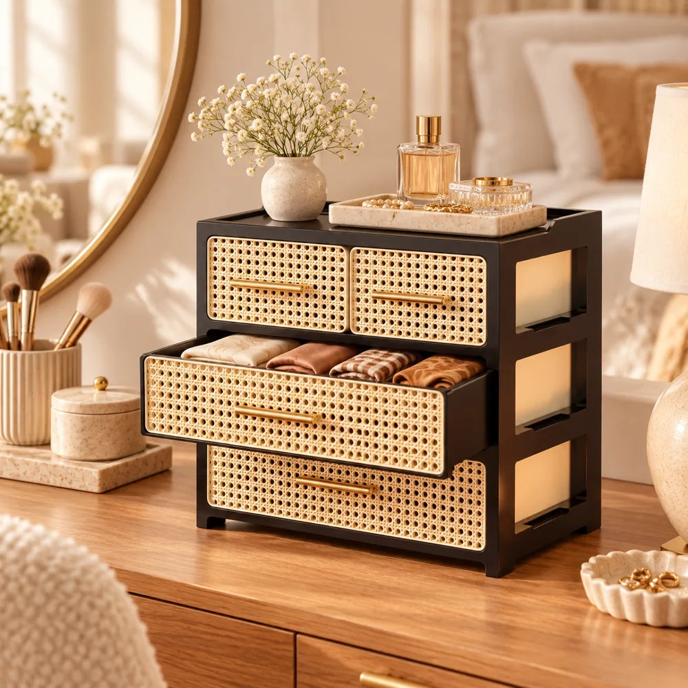 Woven Drawer Organiser Three-Tier Mixed Drawers — view 3