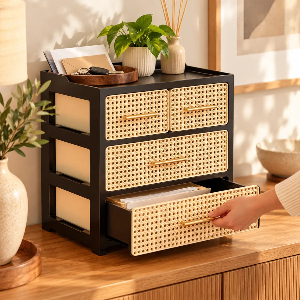 Woven Drawer Organiser Three-Tier Mixed Drawers — view 5