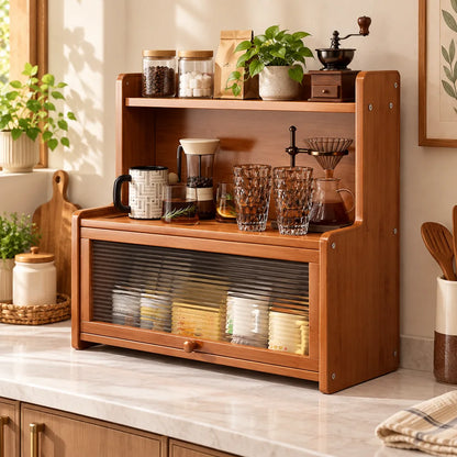 L corner Flip door Cup Cabinet — view 1