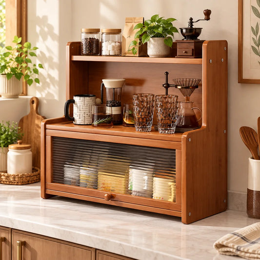 L corner Flip door Cup Cabinet — view 1
