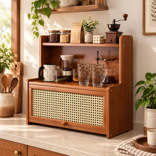 Woven door Corner Cup Cabinet (35 cm) — view 1