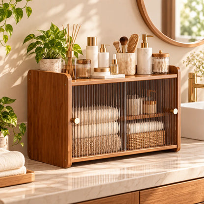 Woven door Corner Cup Cabinet (35 cm) — view 3