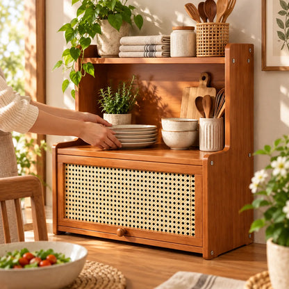 Woven door Corner Cup Cabinet (35 cm) — view 5