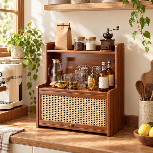 Vintage Woven Countertop Shelf (35 cm) — view 1
