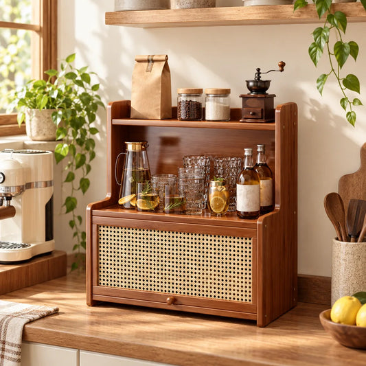 Vintage Woven Countertop Shelf (35 cm) — view 1