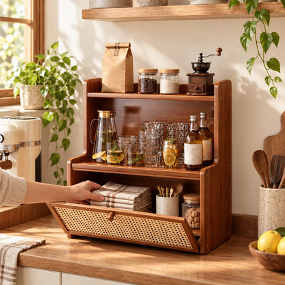 Vintage Woven Countertop Shelf (35 cm) — view 2