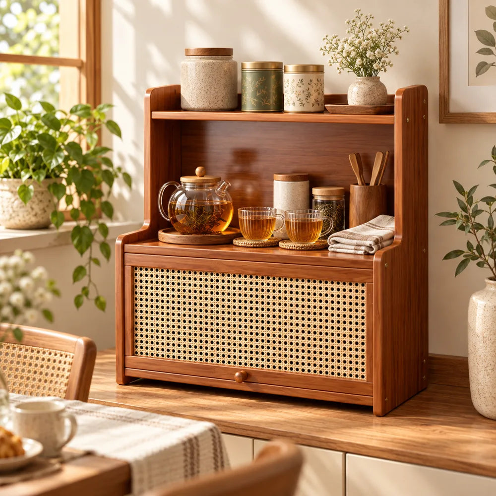 Vintage Woven Countertop Shelf (35 cm) — view 3