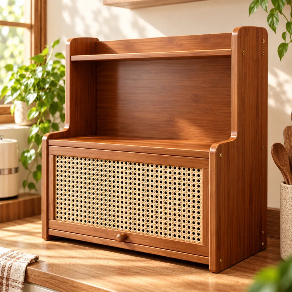 Vintage Woven Countertop Shelf (35 cm) — view 4