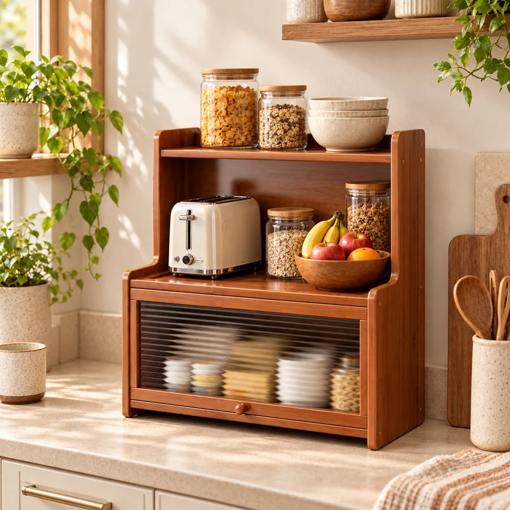 Vintage Reeded Countertop Shelf (35 cm) — view 3