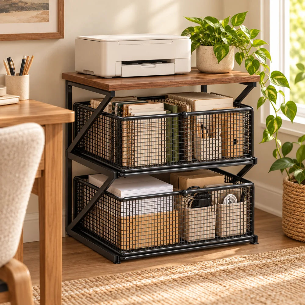Coffee Station Drawer Stand Double Shelf — view 3