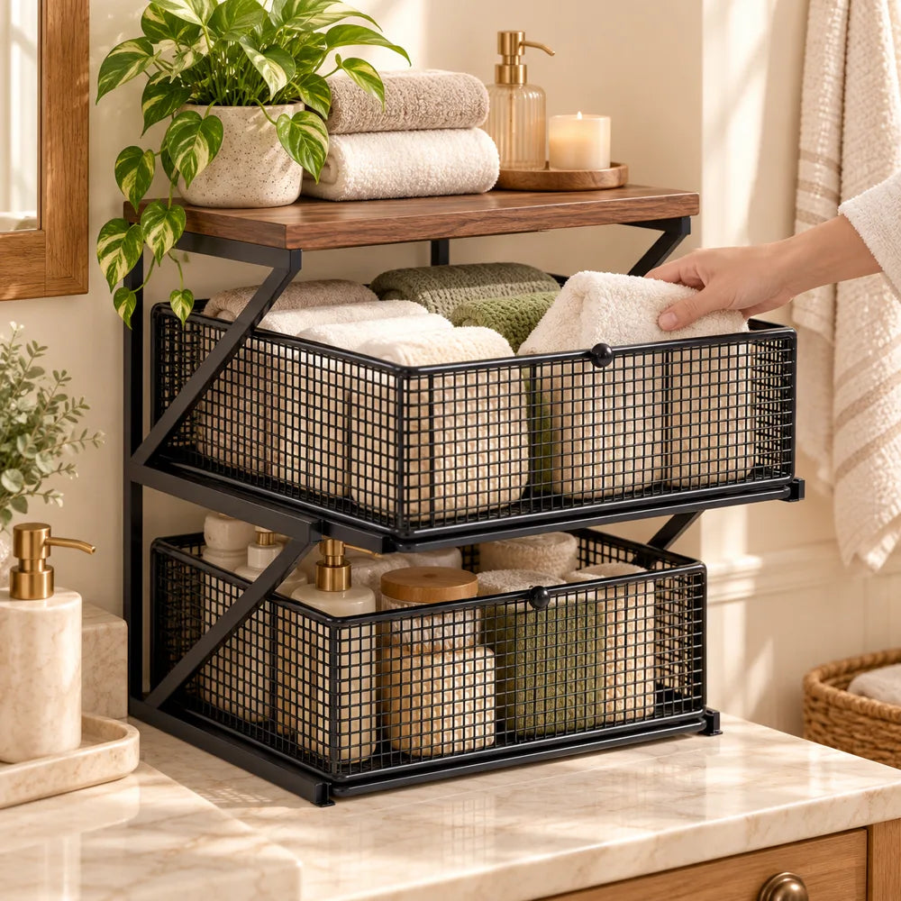 Coffee Station Drawer Stand Double Shelf — view 5