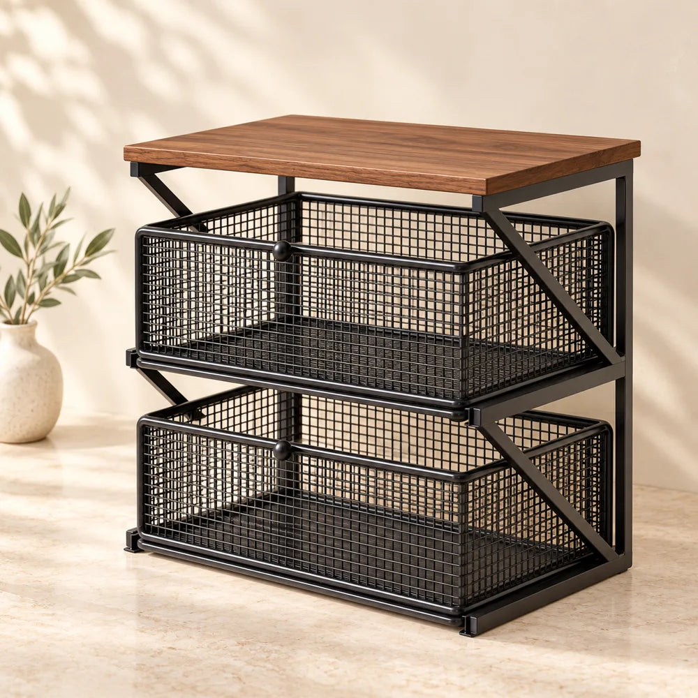 Coffee Station Drawer Stand Double Shelf — view 6