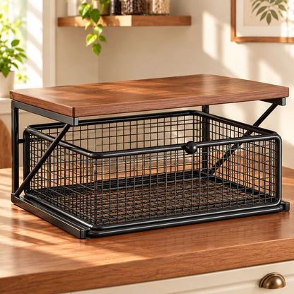 Vintage Coffee Stand Single Shelf — view 4