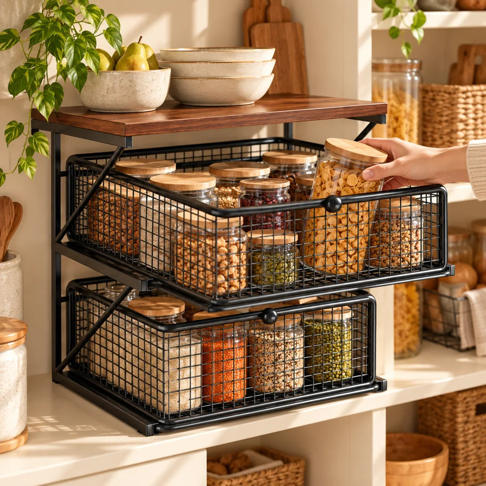 Vintage Coffee Stand Double Shelf — view 2