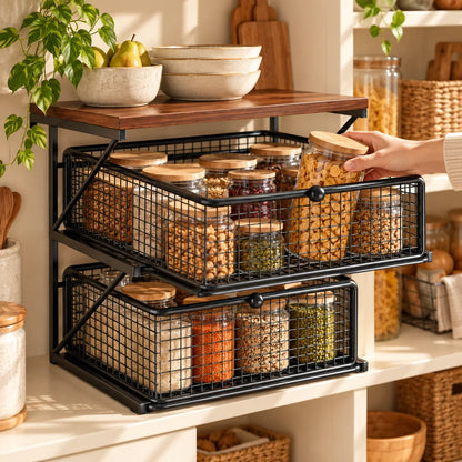 Vintage Coffee Stand Double Shelf — view 2
