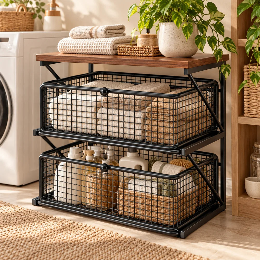 Vintage Coffee Stand Double Shelf — view 3