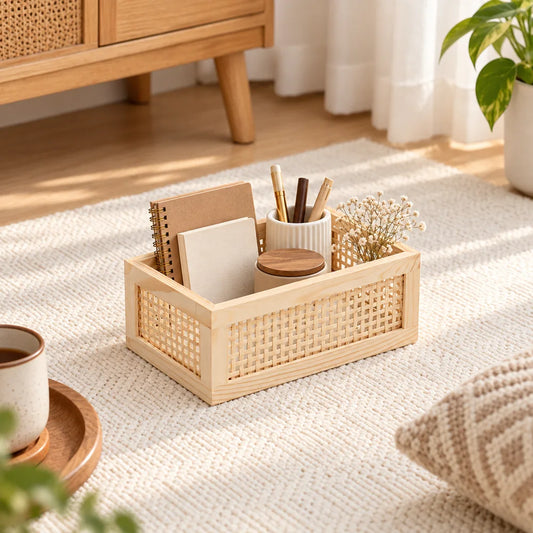 Natural Woven Mini Storage Tray — view 1