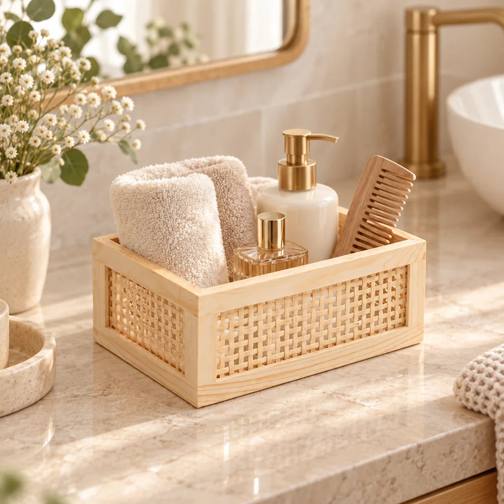 Natural Woven Mini Storage Tray — view 3