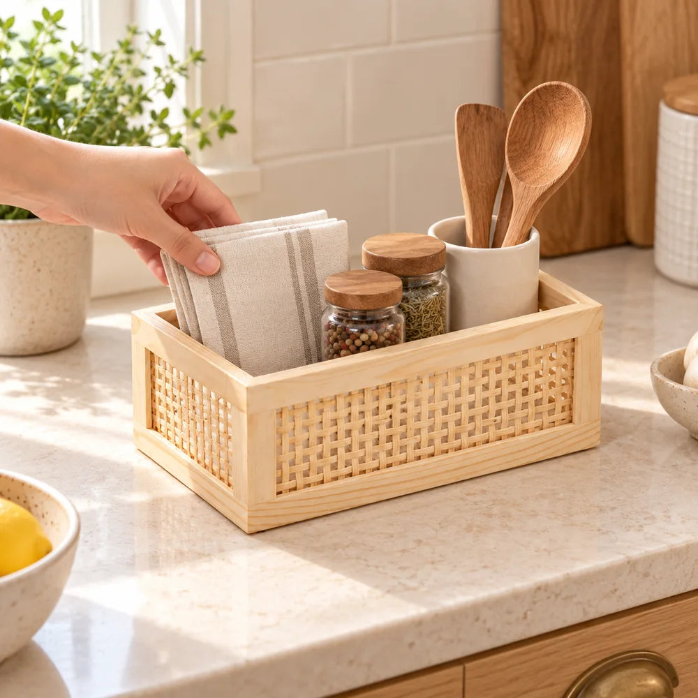 Natural Woven Mini Storage Tray — view 5