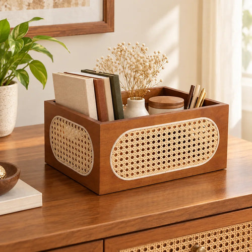 Vintage Open Storage Basket — view 1