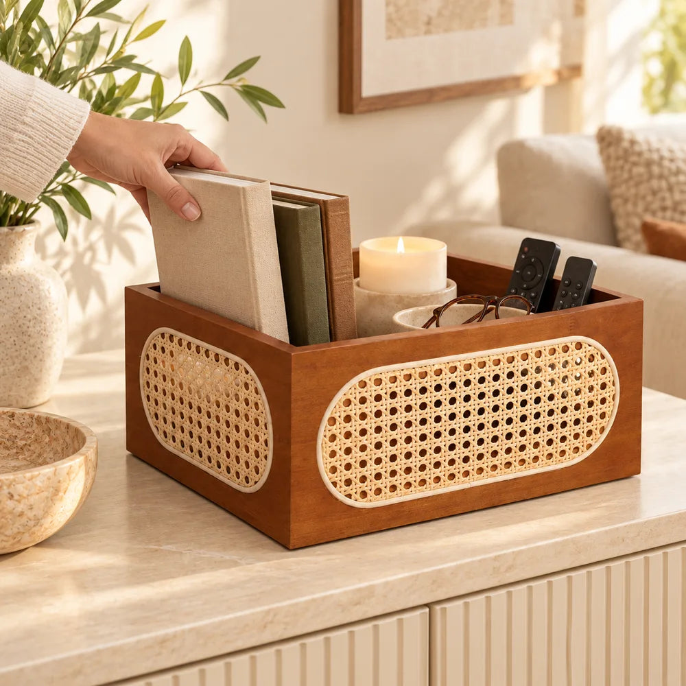 Vintage Open Storage Basket — view 2