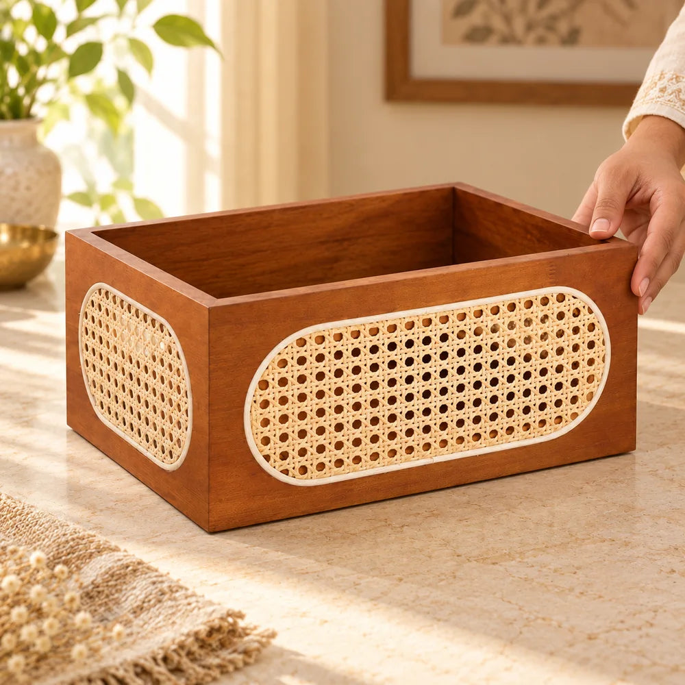 Vintage Open Storage Basket — view 4