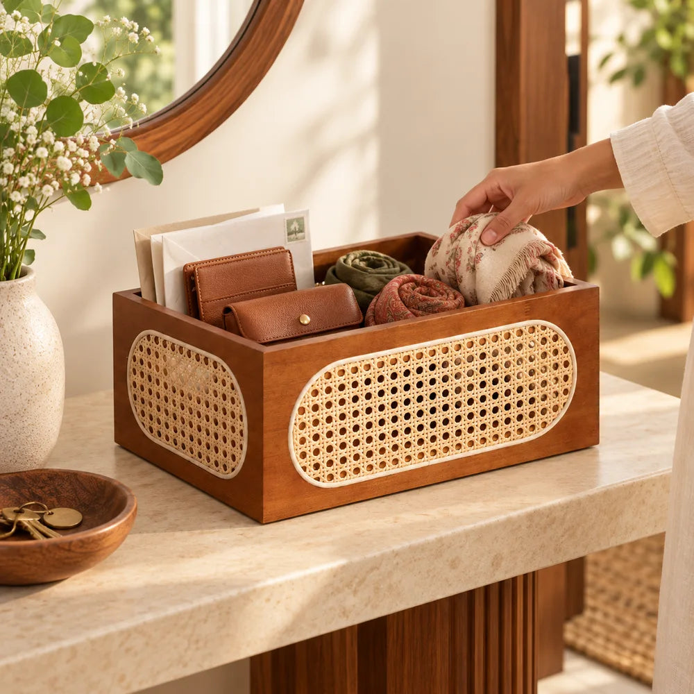 Vintage Open Storage Basket — view 5