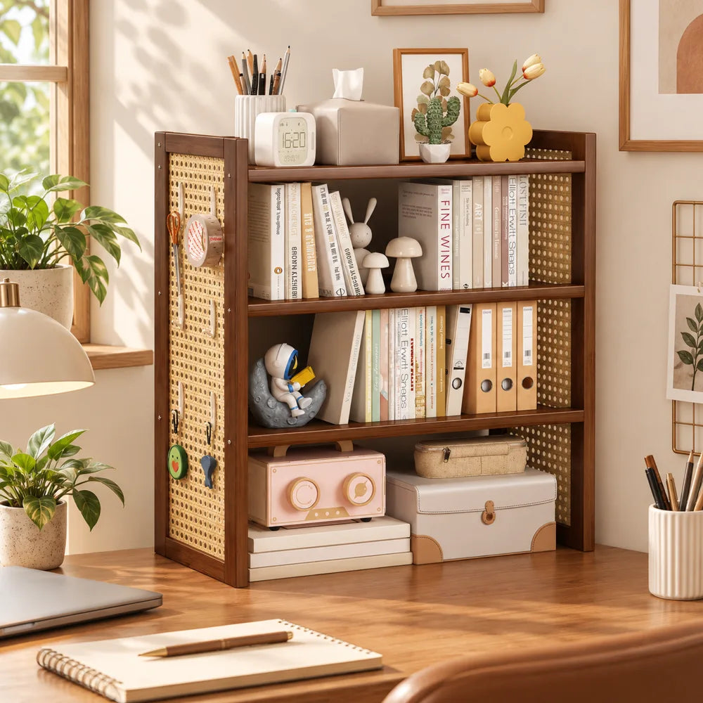 Vintage Pegboard Desktop Shelf (2 Tiers & 35 cm) — view 1