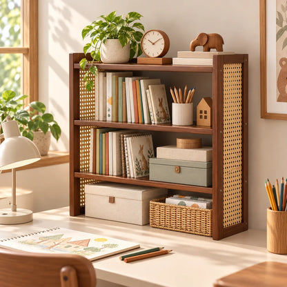 Vintage Pegboard Desktop Shelf (2 Tiers & 35 cm) — view 3