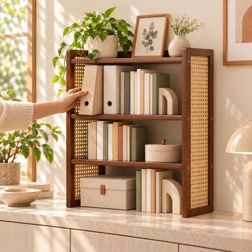 Vintage Pegboard Desktop Shelf (2 Tiers & 35 cm) — view 5