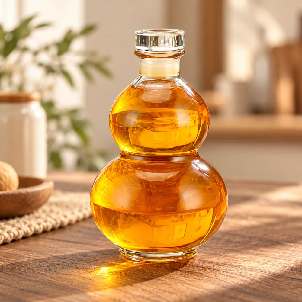 Double Gourd Glass Bottle — view 3