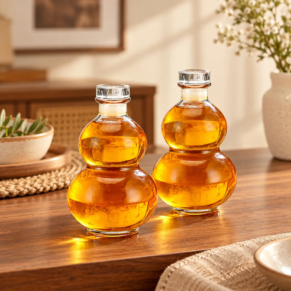 Double Gourd Glass Bottle — view 4