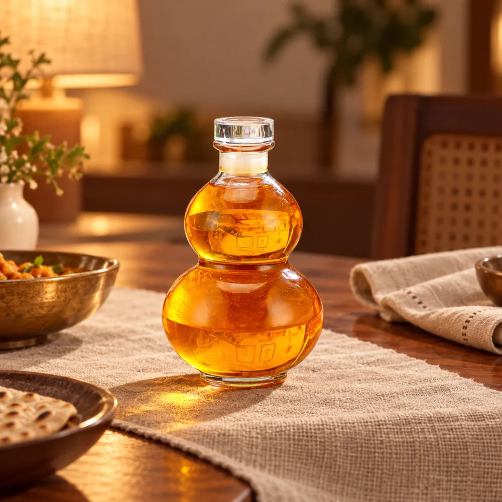 Double Gourd Glass Bottle — view 6