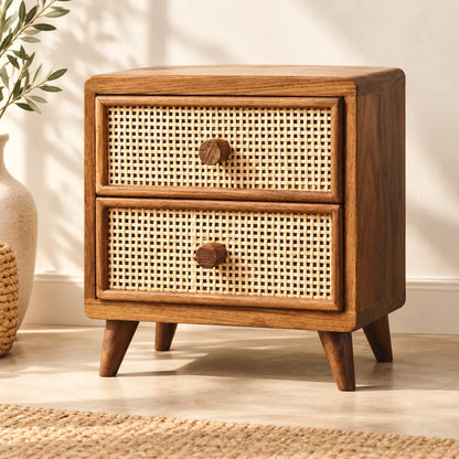 Vintage Rattan Drawer — view 2