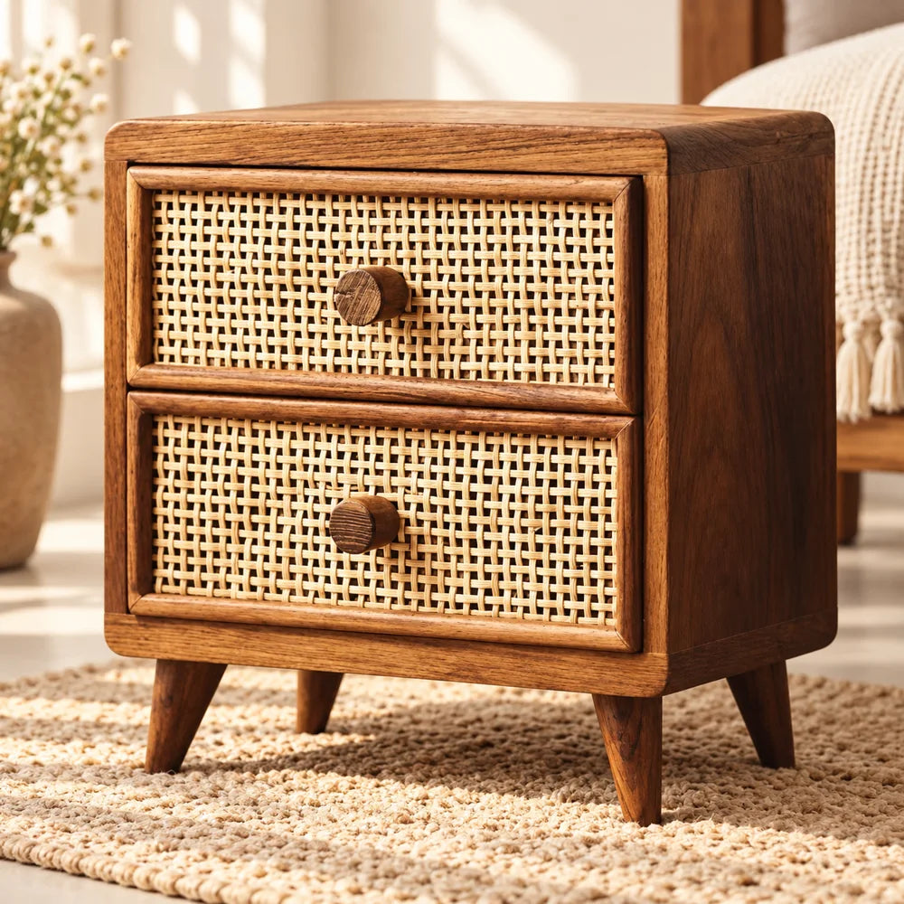 Vintage Rattan Drawer — view 4