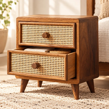 Vintage Rattan Drawer — view 5