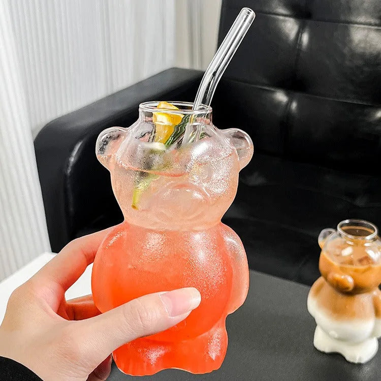 Cute Bear Glass Cup — view 6