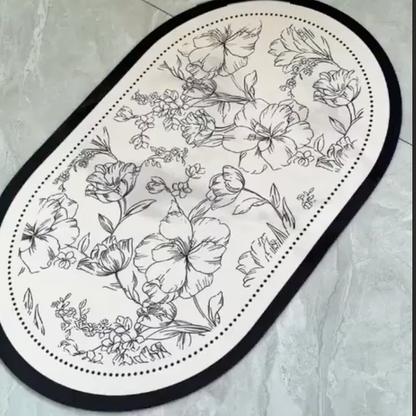 PetalStep Floral Floor Mat close-up