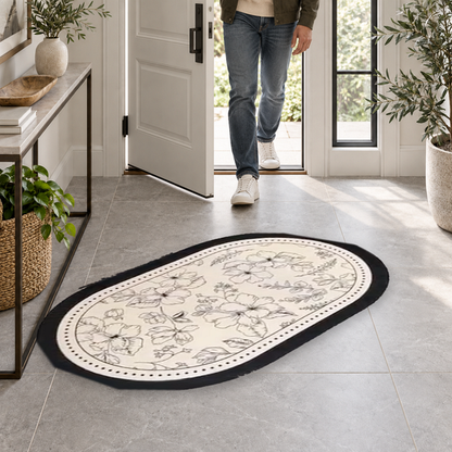 PetalStep Floral Floor Mat at main entrance