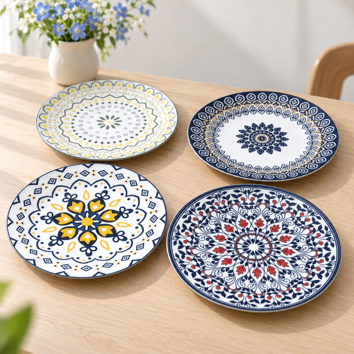 Floral Charm Plates — complete product view